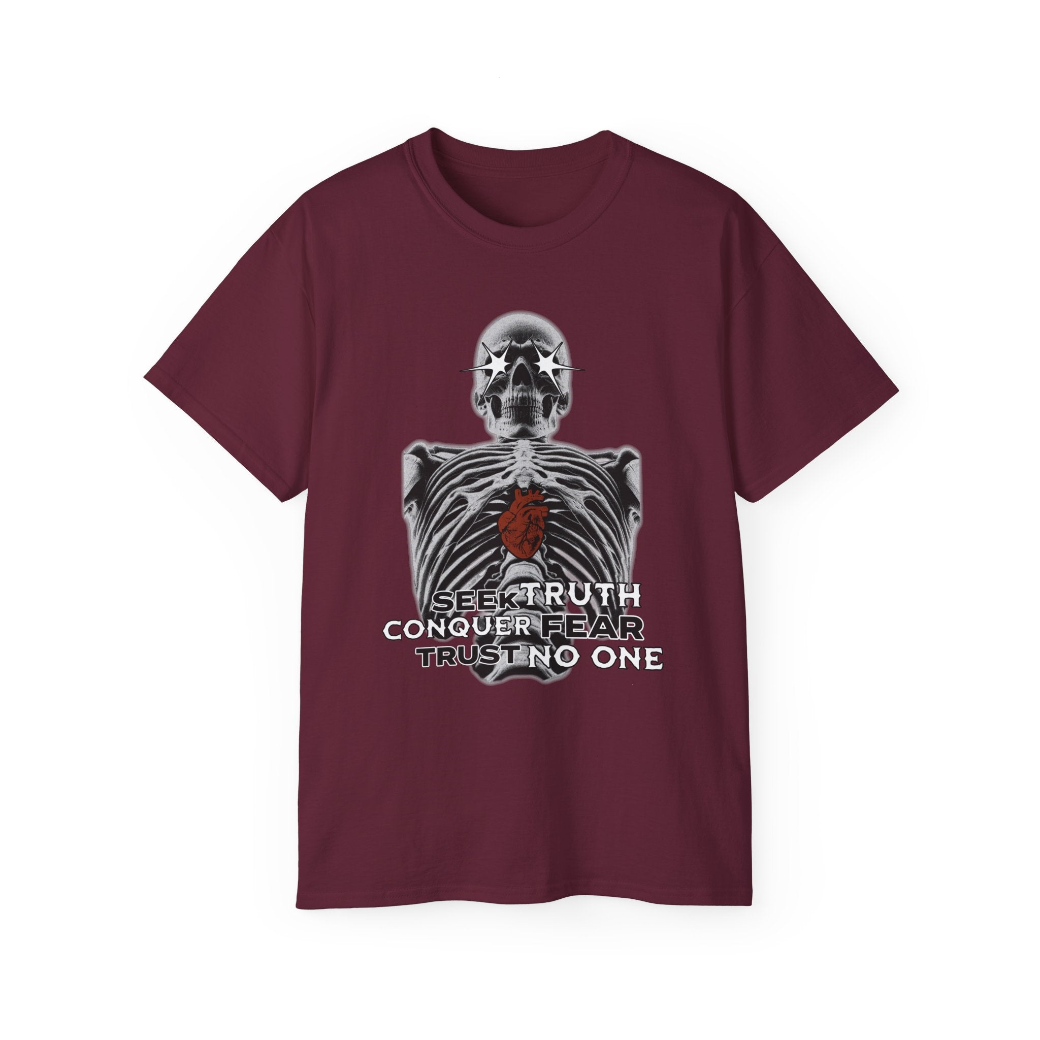Exposed Heart - Unisex Cotton Tee (Front) - Damned Threads